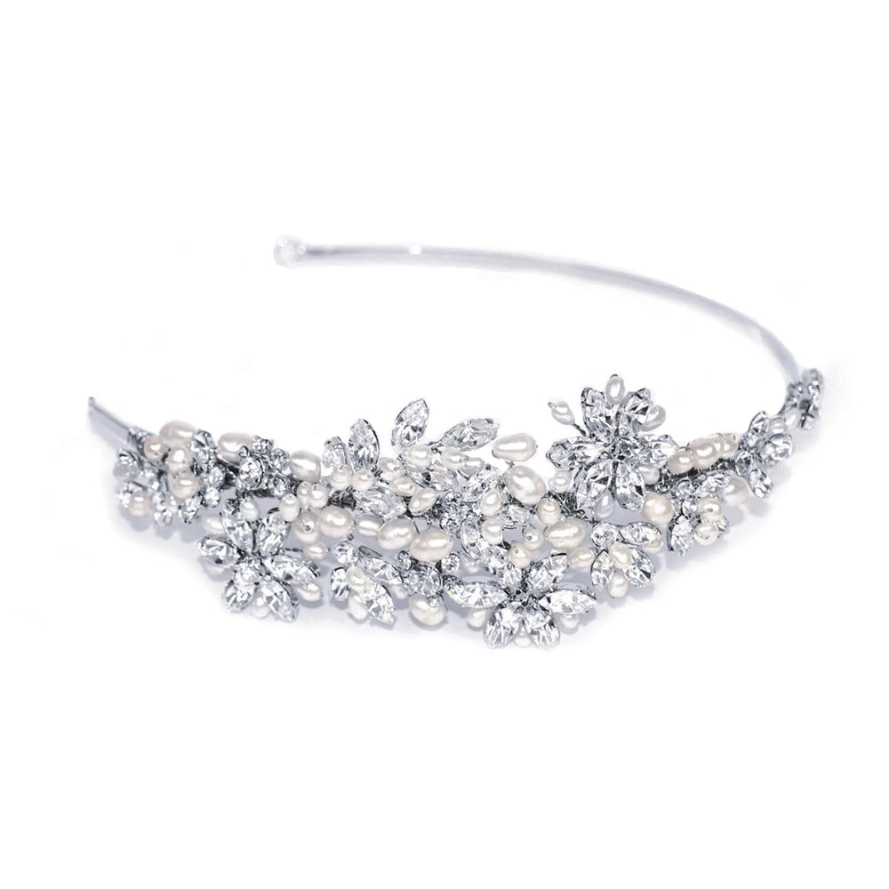 Silver Bridal Headband with Crystals and Pearls, DIOR