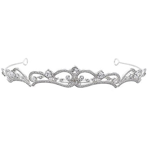 
            
                Load image into Gallery viewer, Silver Bridal Tiara with Crystals, 7560
            
        