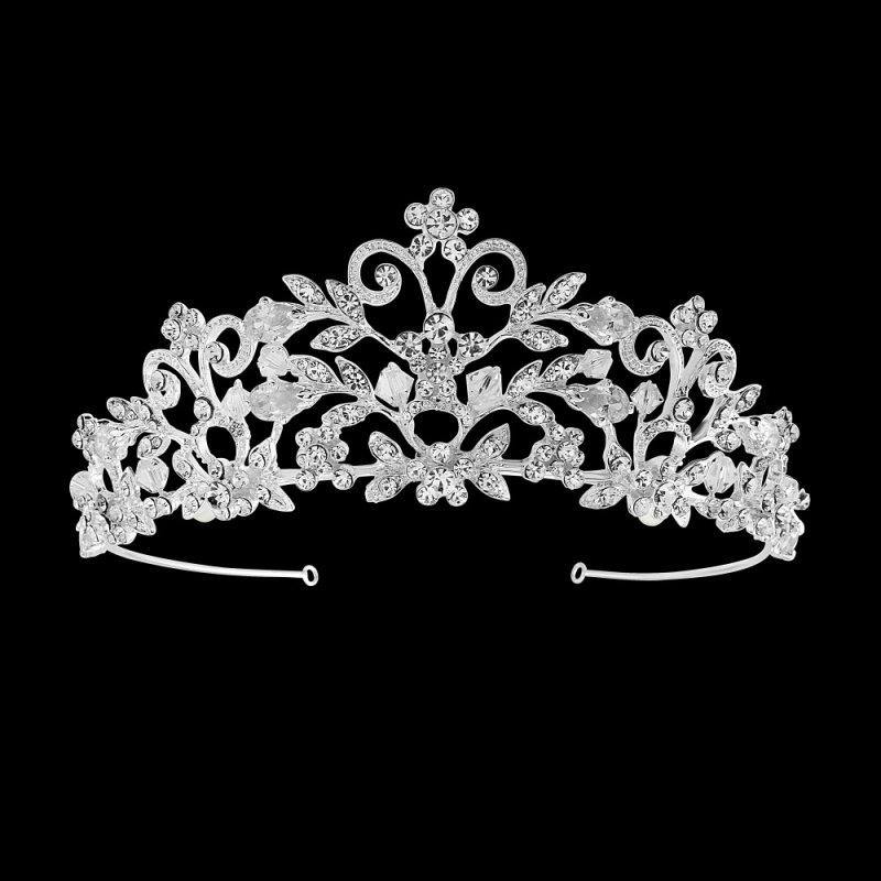 Silver Bridal Tiara with Swarovski Crystals, 4005
