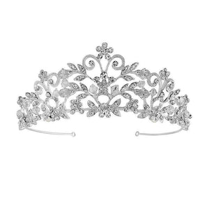 Silver Bridal Tiara with Swarovski Crystals, 4005