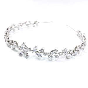 Silver Crystal Bridal Headband, 7625