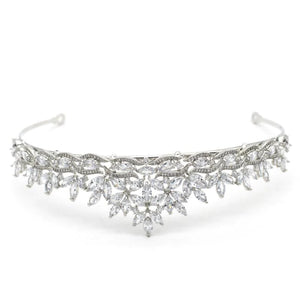 
            
                Load image into Gallery viewer, Silver Crystal Bridal Headpiece 7640
            
        