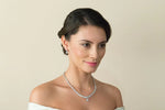 Silver Crystal Bridal Jewellery Set, Imperial