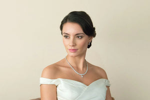 
            
                Load image into Gallery viewer, Silver Crystal Bridal Jewellery Set, Imperial
            
        