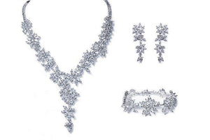 
            
                Load image into Gallery viewer, Silver Crystal Bridal Jewellery Set, Starry Night
            
        