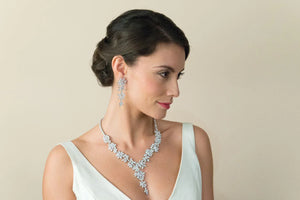 
            
                Load image into Gallery viewer, Silver Crystal Bridal Jewellery Set, Starry Night
            
        