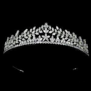 Silver Crystal Bridal Tiara, 7331