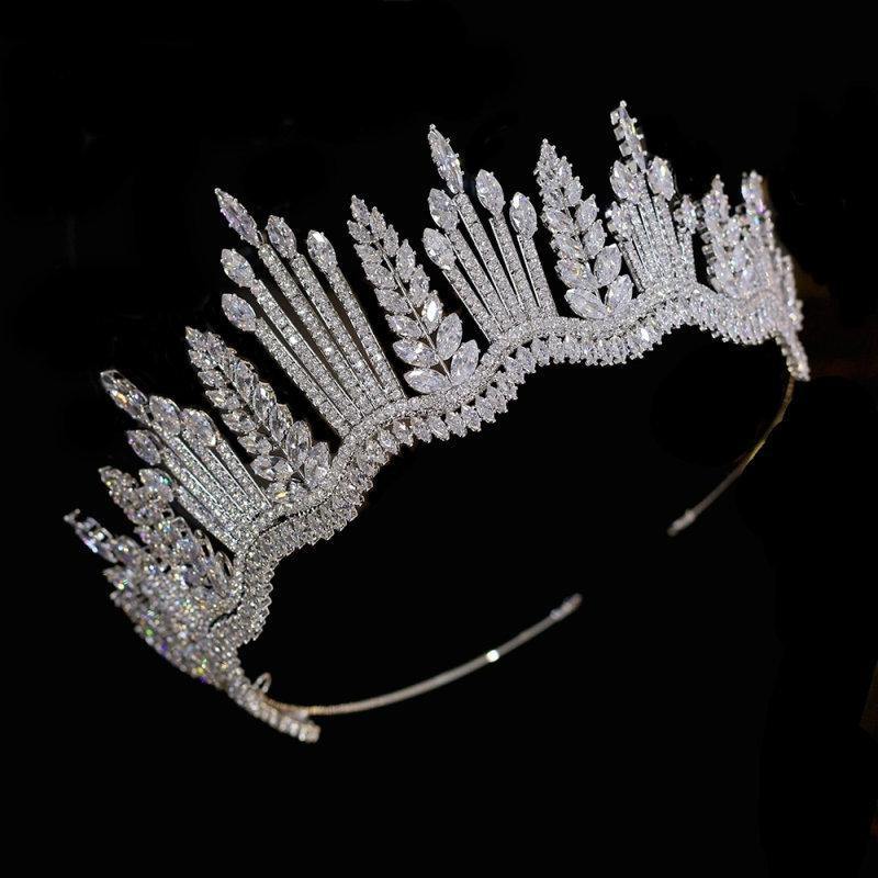 Silver Crystal Embellished Bridal Tiara, 7266