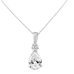 Silver Crystal Necklace, Bridal Jewellery 7446