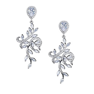 Silver Crystal Wedding Earrings, 1968