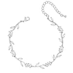 Silver Vine Wedding Bracelet Cubic Zirconia 7845