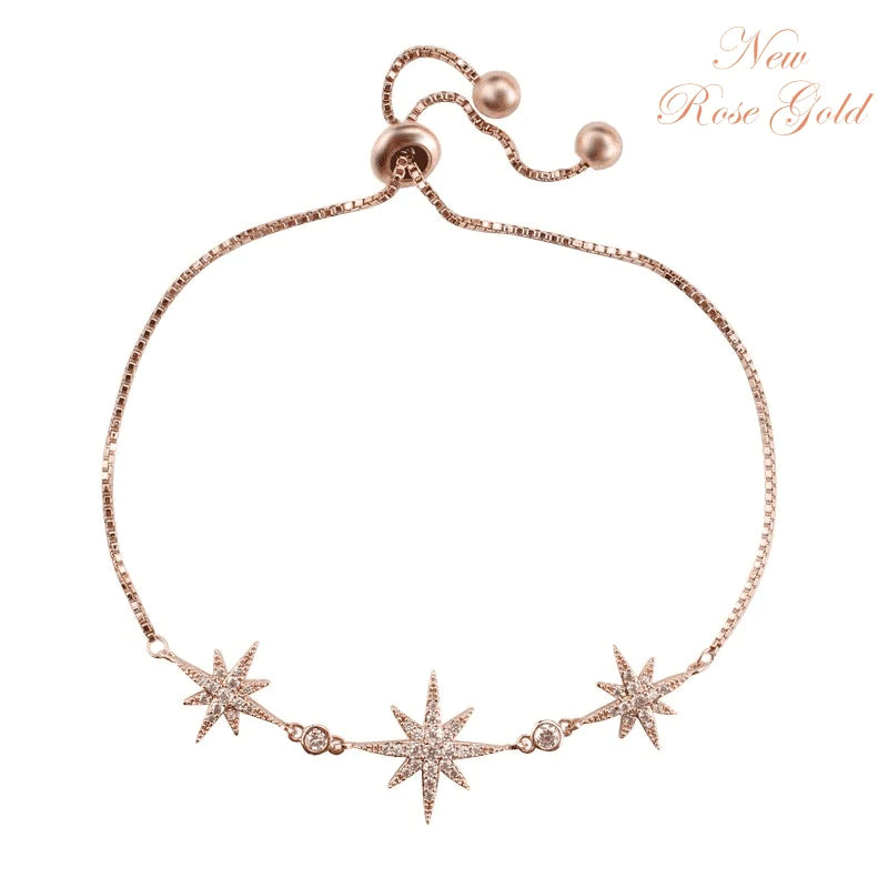 Starburst Rose Gold Bracelet with Crystals 1785