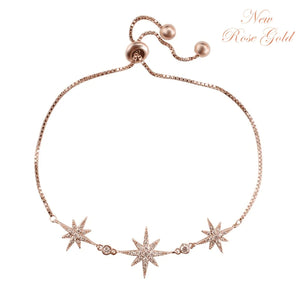 Starburst Rose Gold Bracelet with Crystals 1785