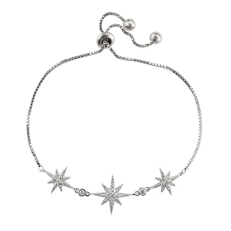Starburst Silver Bracelet with Crystals 1719