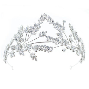 Statement Couture Bridal Headpiece Silver AHB65-SILVER