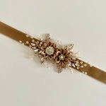 Velvet Flower Girl Belt Sash, Floral Bridal Belt, Wedding Dress Belt, All colours, TT400