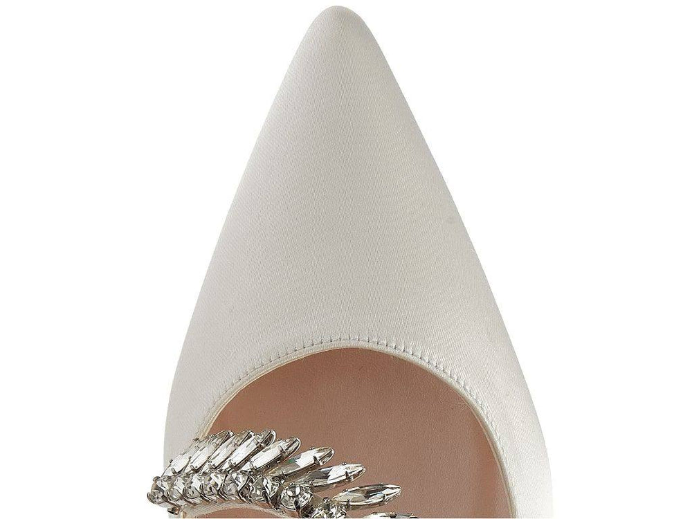 Wedding Shoes By Rainbow Club, Ivory Satin, Crystal